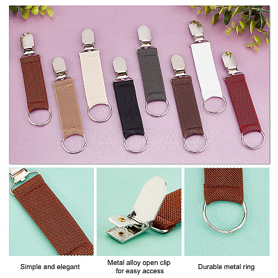 AHADEMAKER 8Pcs 8 Colors Iron Hat Clip for Bags AJEW-GA0004-61-1