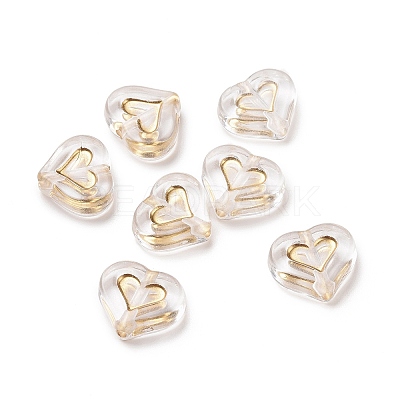 Transparent Plating Acrylic Beads LS-OACR-C013-19-1