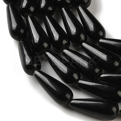 Natural Obsidian Beads Strands G-B192-A02-01-1