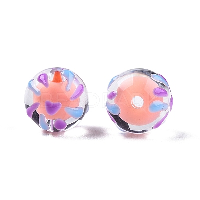 Transparent Acrylic Enamel Beads TACR-G040-01H-1