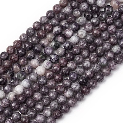 Natural Lepidolite Beads Strands G-G284-A02-8mm-1
