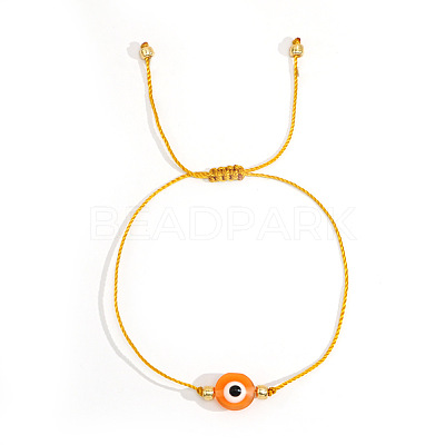 Bohemian Style Resin Evil Eye Bead Braided Bracelets BR6167-6-1