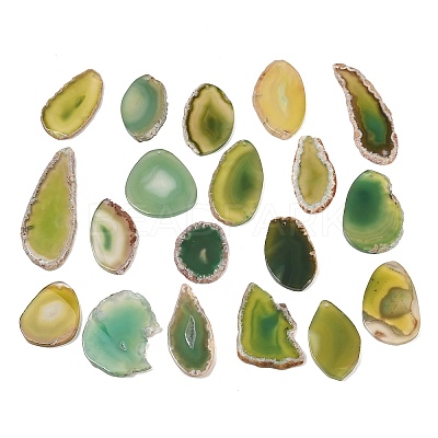 Natural Agate Slices Big Pendants G-E022-1-1