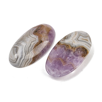 Natural Amethyst Lace Agate Pendants G-A244-12A-03-1