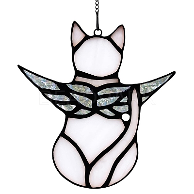 Angel Cat Stained Acrylic Window Planel STGL-PW0001-18A-1