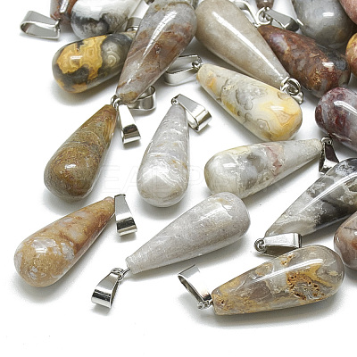 Natural Crazy Agate Pendants X-G-T081-06-1