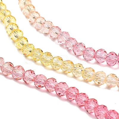Transparent Painted Glass Beads Strands DGLA-A034-T4mm-A07-1