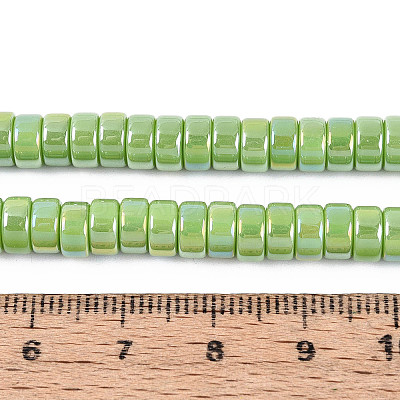 AB Color Plated Opaque Glass Beads Strands LS-GLAA-T026-3x6mm-P05-1