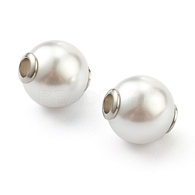 Plastic Imitation Pearl Beads STAS-Z009-01B-P-1