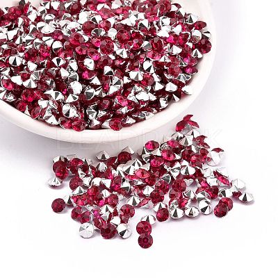 Imitation Taiwan Acrylic Rhinestone Pointed Back Cabochons GACR-A003-5mm-38-1