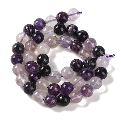 Natural Purple Fluorite Beads Strands G-P530-B08-03-1