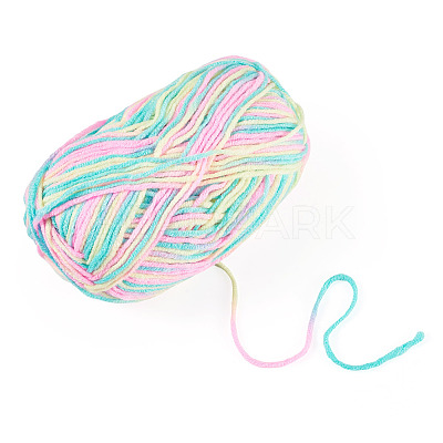 Light Gradient Segment Dyed Polyester Yarn DIY-TADJ0002-005F-1
