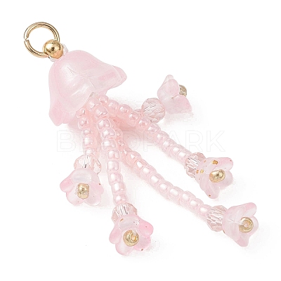 Glass Seed Beaded Pendants PALLOY-MZ01230-03-1