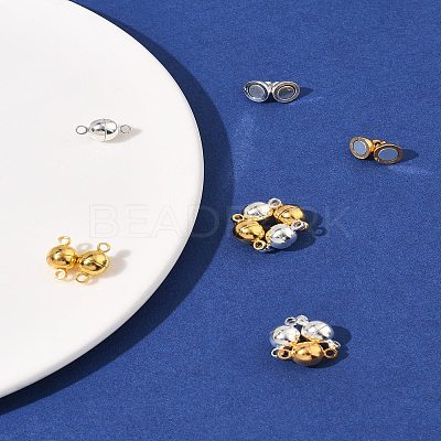 12 Sets 2 Colors Brass Magnetic Clasps KK-FS0001-55A-1