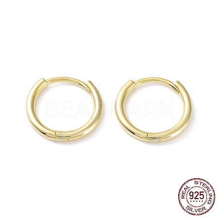 925 Sterling Silver Huggie Hoop Earrings X-EJEW-K258-19C-G-1