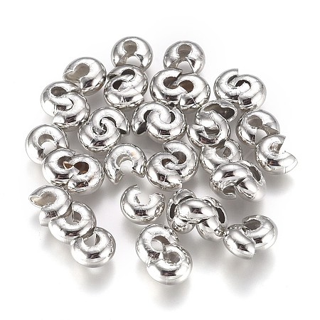 Iron Crimp Beads Covers KK-CJC0001-06C-P-1