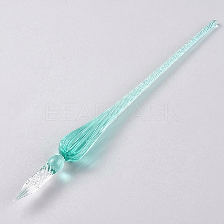 Handmade Glass Dip Pen AJEW-WH0121-43E-1