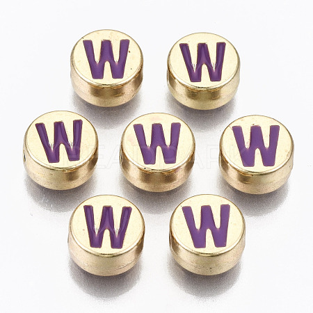 Alloy Enamel Beads X-ENAM-S122-029W-RS-1