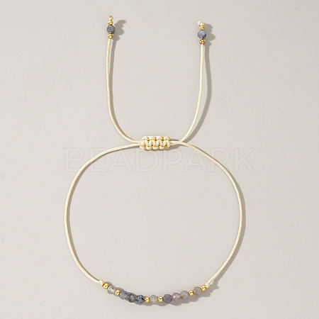 Natural Birthstone Braided Bead Bracelets for Women LS-VA8051-12-1