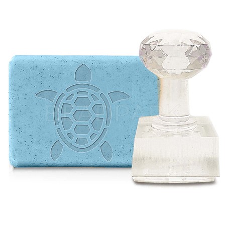 Clear Acrylic Soap Stamps DIY-WH0438-003-1