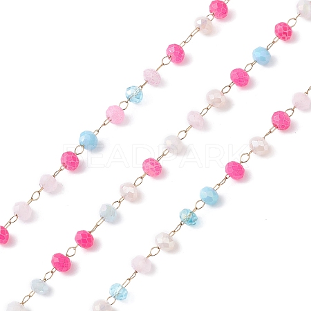 Handmade Glass Beaded Chains CHS-P016-46G-04-1