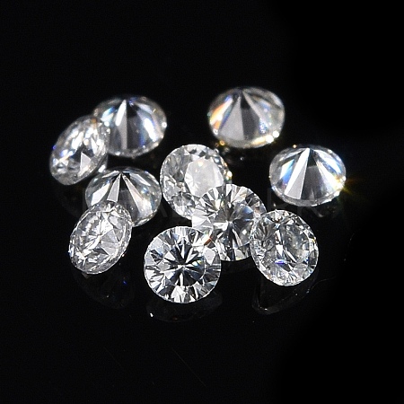 White D Color Round Cut Loose Moissanite Stones RGLA-WH0016-01H-1