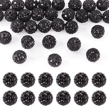 30Pcs Pave Disco Ball Beads RB-TA0001-26B-1