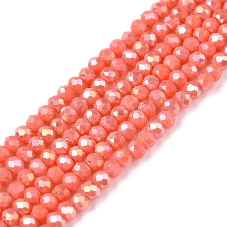 Electroplate Glass Beads Strands EGLA-A044-P1mm-B21-1