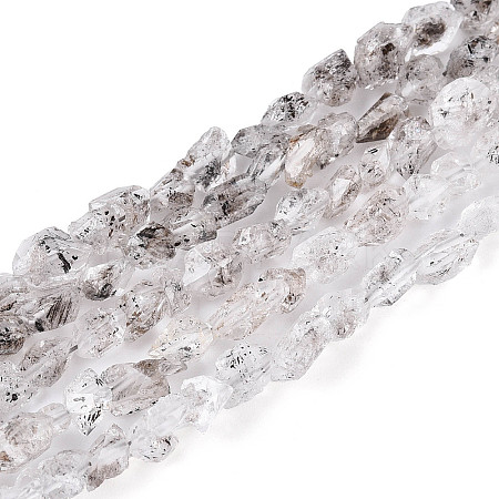 Natural Herkimer Diamond Beads Strands G-T144-B08-01-1