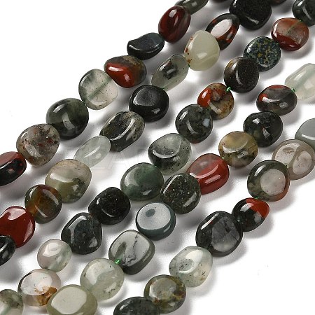 Natural African Bloodstone Beads Strands G-P497-01E-13-1