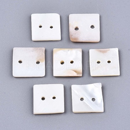 2-Hole Freshwater Shell Buttons SHEL-S276-137C-01-1