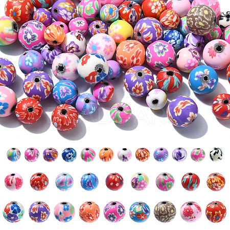 60Pcs 3 Styles Handmade Polymer Clay Beads FIND-YW0004-69-1