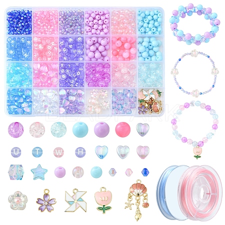 DIY Stretch Bracelet Making Kit DIY-FS0004-03-1