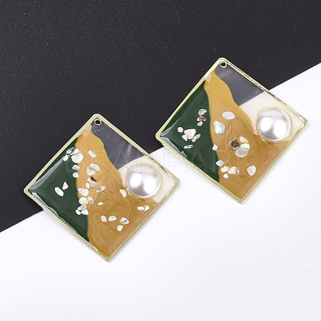 Epoxy Resin Pendants X-RESI-S365-47A-1