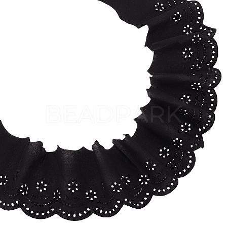 5 Yards Cotton Embroidery Flower Lace Ribbon OCOR-MA0001-27B-1