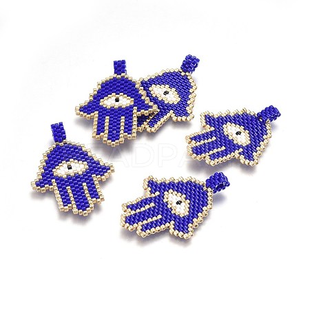 Handmade Japanese Seed Beads Pendants SEED-P003-21A-1