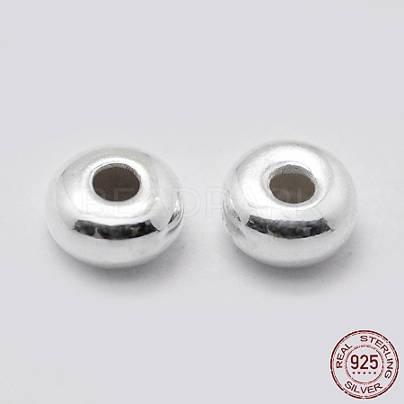 925 Sterling Silver Spacer Beads STER-L063-08A-S-1