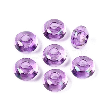 Transparent Acrylic European Beads OACR-E033-20C-1