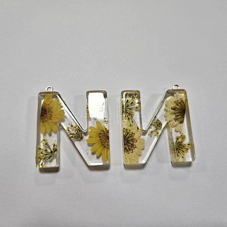 Transparent Epoxy Resin Pendants CRES-YW0002-12N-1