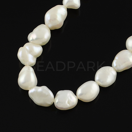 Nuggets Natural Baroque Pearl Keshi Pearl Beads Strands PEAR-Q004-35-1