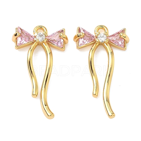 Brass Micro Pave Cubic Zirconia Pendants KK-A281-10G-03-1