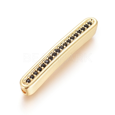Brass Micro Pave Cubic Zirconia Beads ZIRC-G166-40G-1