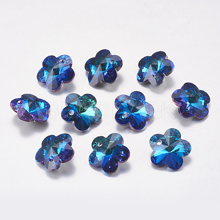 Faceted Glass Rhinestone Charms LS-RGLA-F055-12x12-001BB-1