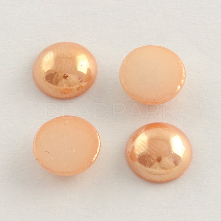Pearlized Plated Opaque Glass Cabochons PORC-S801-14mm-20-1