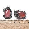 Cherry Quartz Glass Pendants G-H083-01AS-08-3