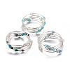 Five Loops Natural Mixed Stone Wrap Bracelets BJEW-JB04147-M-1