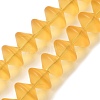 Frosted & Baking Paint Transparent Glass Beads Strands GL-CBA2ED2-03A-1