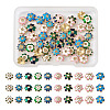 60Pcs 10 Style Alloy Enamel Bead Caps FIND-YS0001-16-1