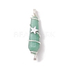 Mixed Gemstone Pointed Connector Charms PALLOY-JF03364-2