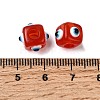 Resin Evil Eye European Beads RESI-A021-12-2